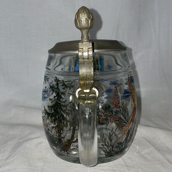 Beautiful Glass Stein with a Painted Nature Scape. - Picture 4 of 8